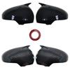 Rearview Side Mirror Cover Wing Cap Exterior Door Rear View Case Trim Carbon Fiber Look Black For Toyota Mark X Reiz 2010-2017