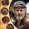 Medieval Viking Leather Headband Costume Prop for Halloween and Cosplay
