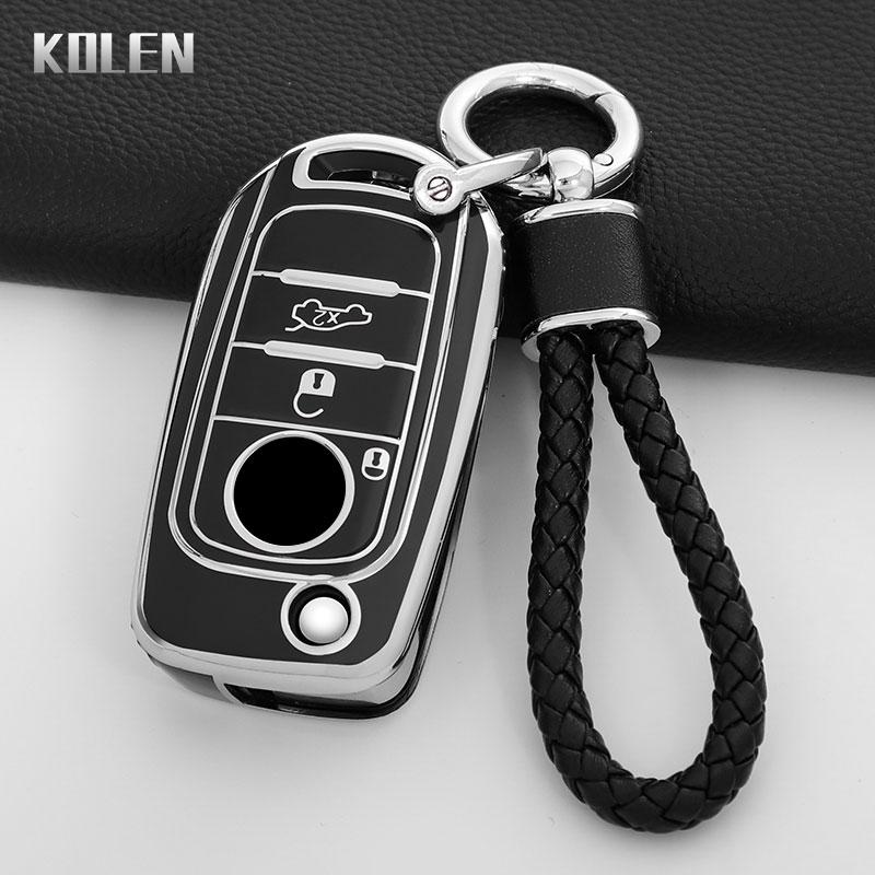Tpu Car Flip Key Case Cover Shell Fob For Fiat Tipo Toro Nuovo Freedom 500X Doblo Argo Grazie Key Protector Accessories Keychain