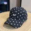 Autumn Ins Soft Top Letter Polka Dot Baseball Cap Women's Casual Versatile Sunscreen Visor Face Small Cap