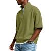 Men's Casual Quarter-Zip Short-Sleeve Top