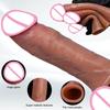 Soft Silicone Cock ring Condom Enlargement Dildo Penis Sleeve Realistic Penis Extender Adult Sex Toys for Men Condom Cock Sleeve