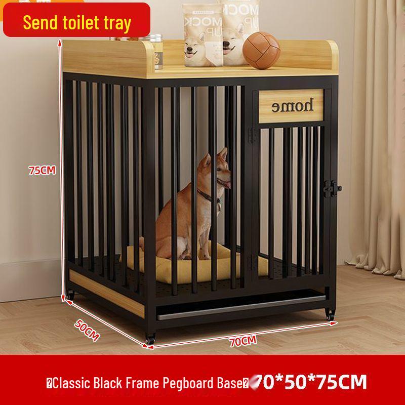 Indoor Large Dog Kennel with Toilet Separation, Thickened Bedroom Pet Cage