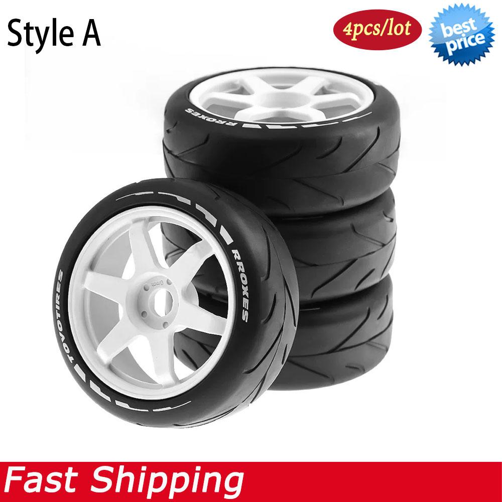 4PCS RC On-Road Tires Wheels 17mm Hex for 1/8 Arrma Limitless Infraction Felony ZD Racing HongNor Upgrade Parts