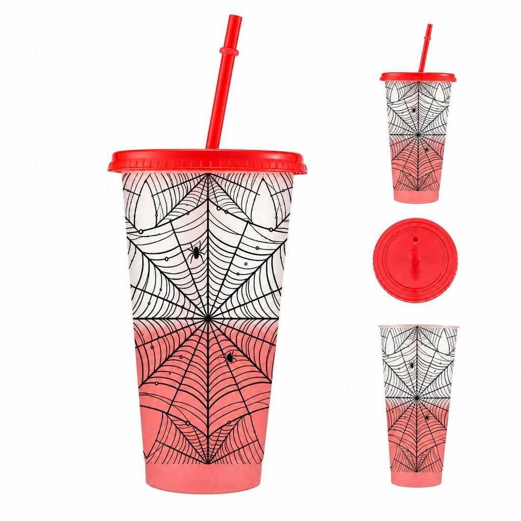 Large Capacity 24oz Color Changing Cup with Pattern for Cold Drinks and
