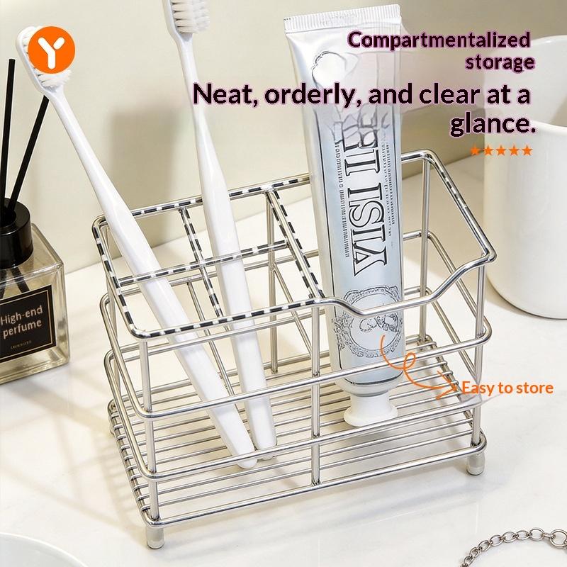 Organisateur de rangement en métal noir Revêtement antirouille Multi-compartiments Pour Cuisine Salle de bain Comptoir