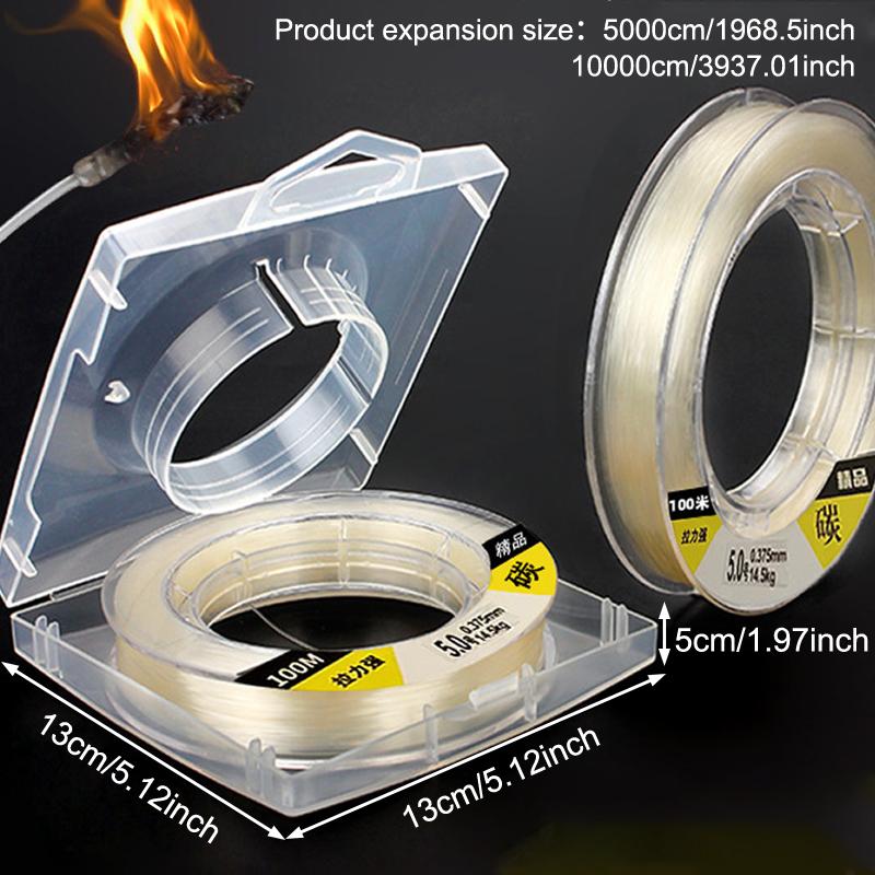 50M/100M Carbon Fiber Fluorocarbon Fishing Line Single Thread Lead Seawater Fishing Line