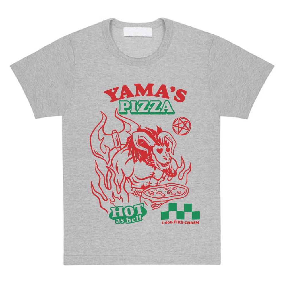 OSRS Yama's Pizza Tees Game Old School RuneScape Printing Tshirts Cotton Short Sleeve T-shirt Graphic Merch Casual