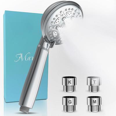 MAVENI FINE BUBBLE mini Głowica Prysznicowa Mikro Nano Mgiełka Bąbelkowa Wysokie Ciśnienie Wody Nano Bąbelek Ultra Drobny Bąbelek Drobny Bąbelek Jeden 6-stopniowy Tryb Adapter