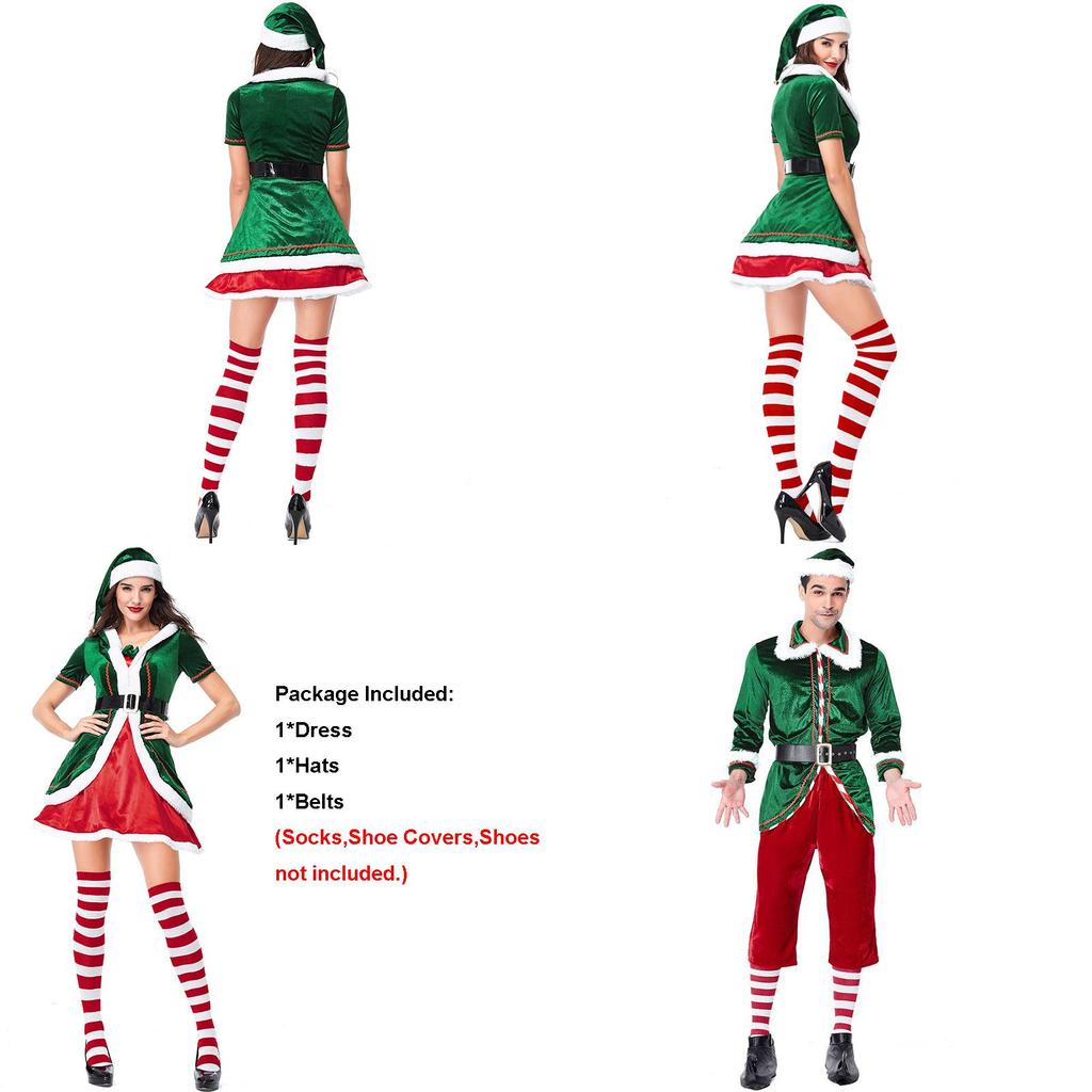 High Quality Elf Cosplay Outfit For Couples Ideal For Christmas Celebrations