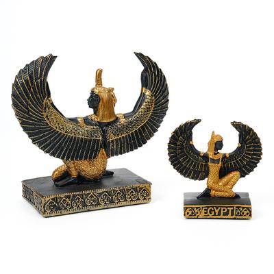 Oud Egypte Godin Isis Hars Beeldje Met Vleugels Handwerk Reis Souvenir Moeder Van Farao Horus Decoratie