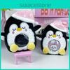 Adorable Plush Penguin Doll With Sleep Hat And Clear Card Holder For Collecting Cards