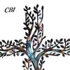 Farbverlauf Metallkunst Kreuz Wandkunst, Lebensbaum Hängende Kreuze Dekoration Dekoration, für Garten Wohnzimmer Schlafzimmer