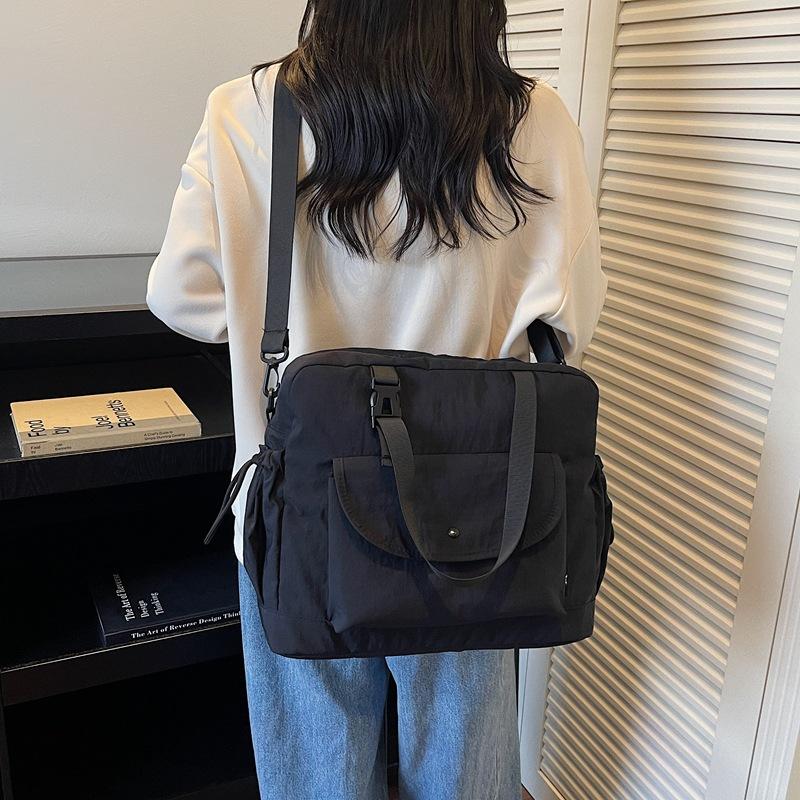 Large Capacity Travel Bag Color Contrast Tote Bag Women's Crossbody Bag