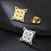 Dawapara Witch Knot Brooch Pins Celtics Trinity Knot Triquetra Symbol Good Luck Sacred Geometry Wiccan Jewelry Stainless Steel