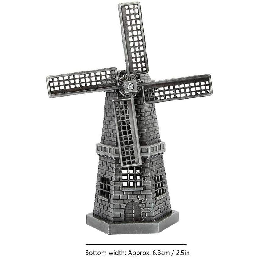 Windmill Ornaments, Mini Vintage European Holland Windmill Statue for Home Office Desktop Bookshelf Decor