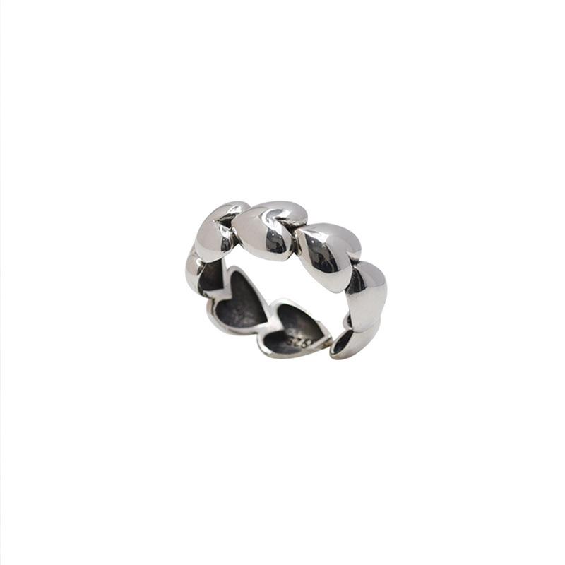 And Sophisticated Minimalist 925 Pure Silver Heart Open Ring Perfect For Trendy Womens Fashion
