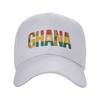 Ghana Flag Ghanian Kente Casual Baseball Cap Summer Trucker Hat Adjustable Tennis Skate Snapback Cap FeUnisex Unisex Baseball Caps