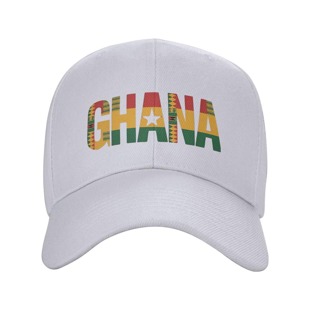 Ghana Flag Ghanian Kente Casual Baseball Cap Summer Trucker Hat Adjustable Tennis Skate Snapback Cap FeUnisex Unisex Baseball Caps