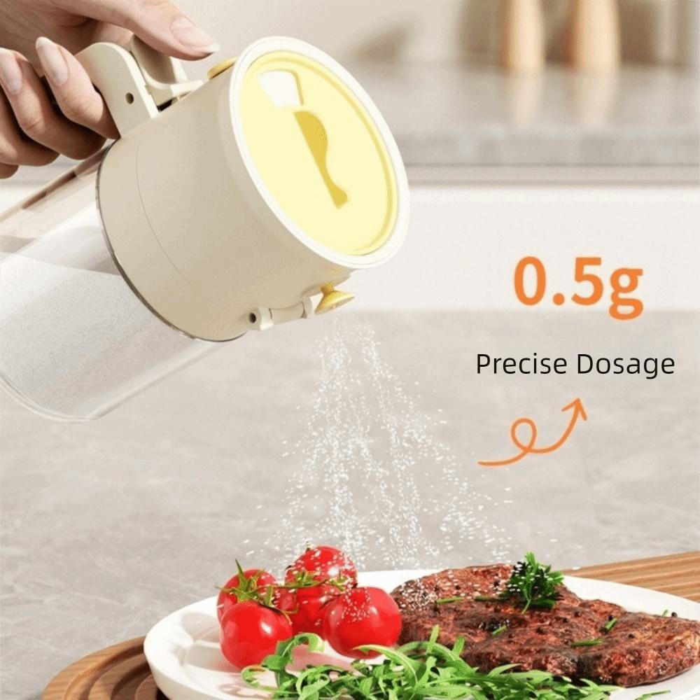 0,5g 2 v 1 Nádoba na sůl Uzavřená skleněná kořenka Praktická skleněná láhev na koření Pult