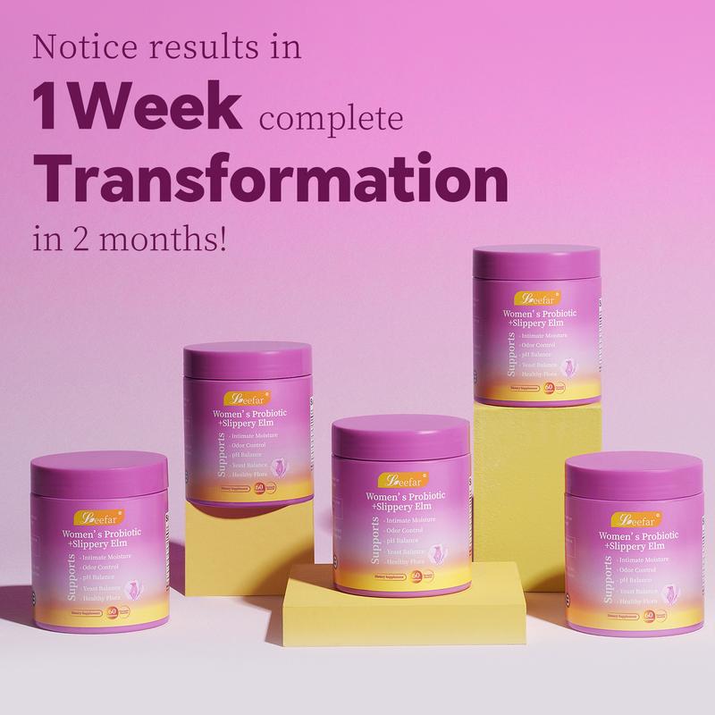 LEEFAR Her Juicy Feminine Probiotics Gummies - Vše v jednom řešení s prebiotiky a směsí laktobacilů pro rovnováhu pH a suchost u žen