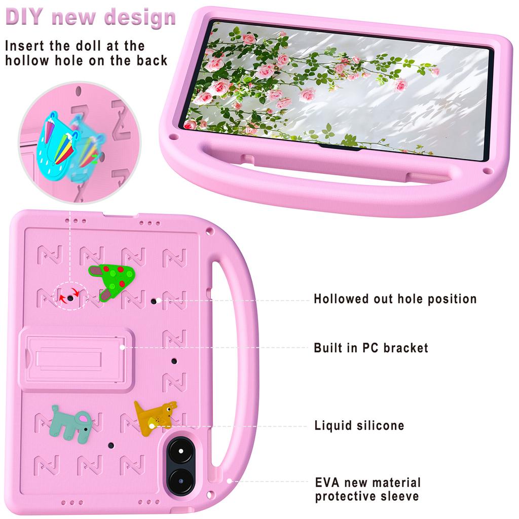 Tablet Case For Xiaomi Redmi Pad Pro/Pad Pro 5G/Poco Pad 5G/4G Kickstand Case Cartoon Design Anti-Drop EVA+PC Tablet Cover with Strap for Kids