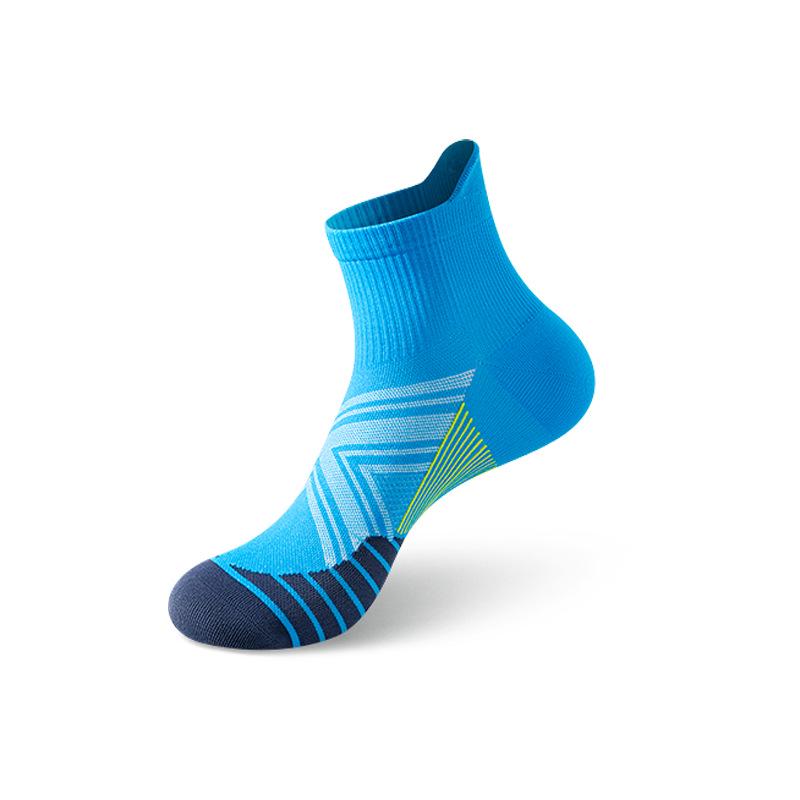 Zhuji Men's Quick-Dry Summer Running Socks - Sweat-Absorbent, Breathable, Thin Mid-Calf Marathon Sports Socks