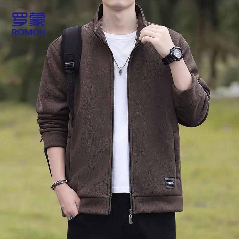 ROMON Men's Z19 Fleece Lined Stand Collar Jacket