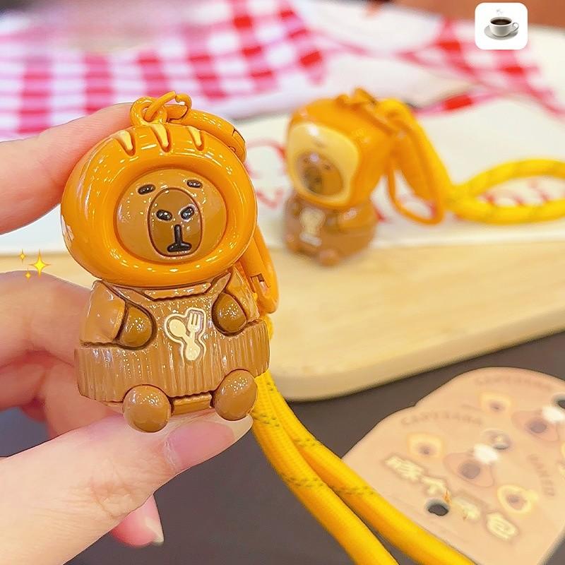 Baking Originality Jinnew Themed Capybara Toast Head Set Doll Pendant Keychain