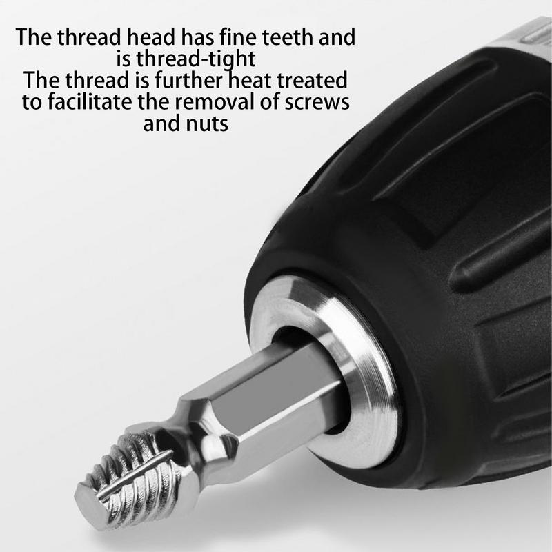 Damaged Screw Extractor Set Precision Bolt Remover Ergonomic Screw Extractor For Car Repair Mechanical Work Construction