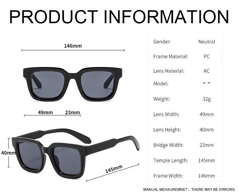 Square Sunglasses Women Men Vintage Brand Mirror Stylish Sun Glasses Female Male Unisex Lens Personality Colors