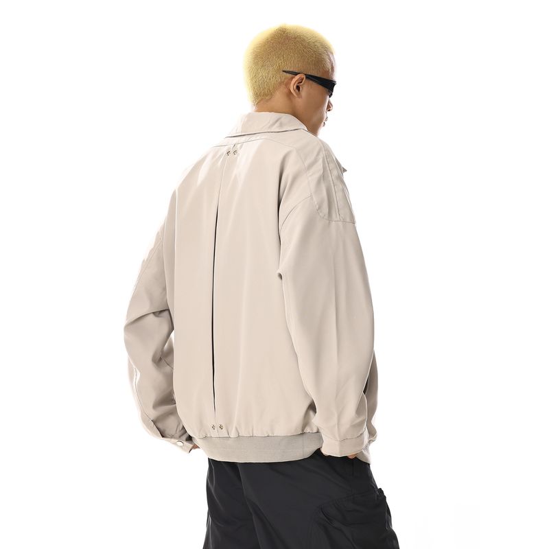 American Retro Lapel Design Niche Jacket for Men, Versatile High Street Workwear Casual Loose Fit Versatile Commuter Coat