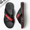Men Sandals Black White Leather Slippers Outdoor Roman Gladiator Sandals Summer Open Toe Beach Shoes