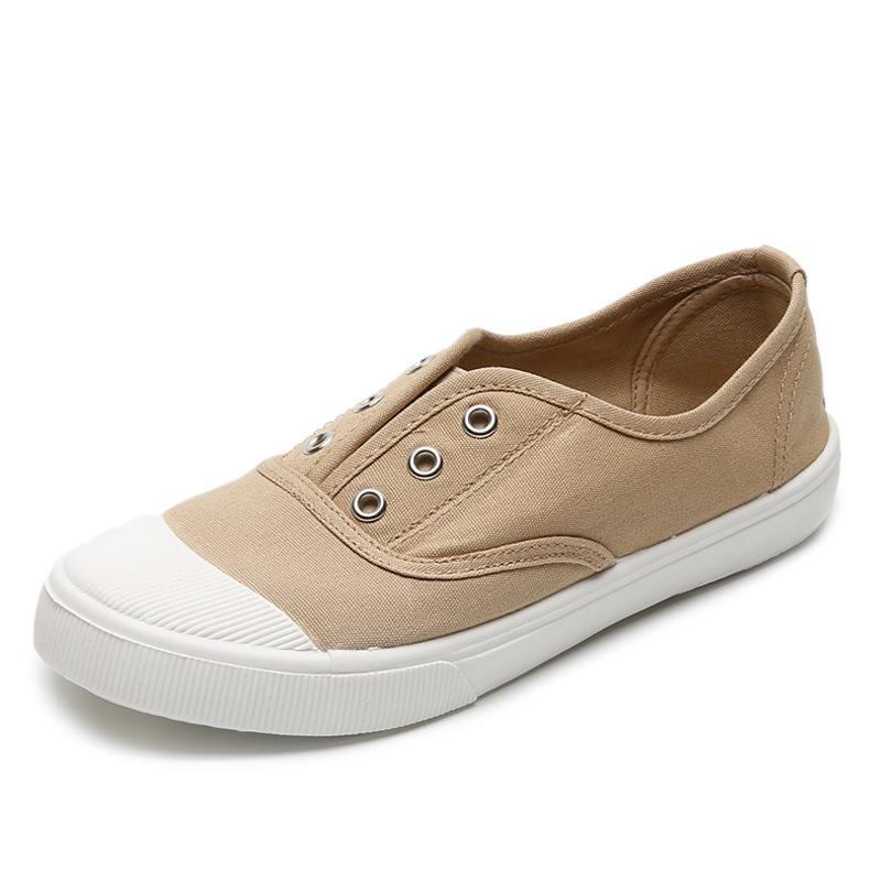 2025 Women's Casual Slip-On Canvas Shoes - Versatile White Flats