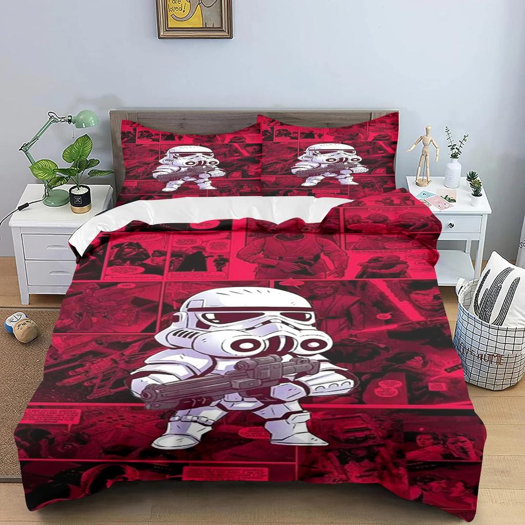 3D Printed S-star W-wars Duvet Cover and Pillowcase Bedding Set Large/Queen Teen Adult Bedroom Decoration Boys Girls Gift