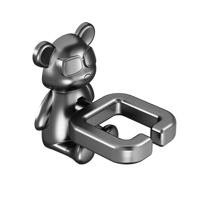 New bathroom hair dryer, wall-mounted storage rack, sunglasses, bear shape, hair dryer, no punching rack.