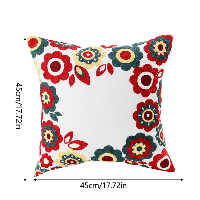 Plant Flower Pillow Case Home Sofa Office Pillowcase Cushion Pillow Cover Retro Bedroom Party Decoration Gift Home Decor