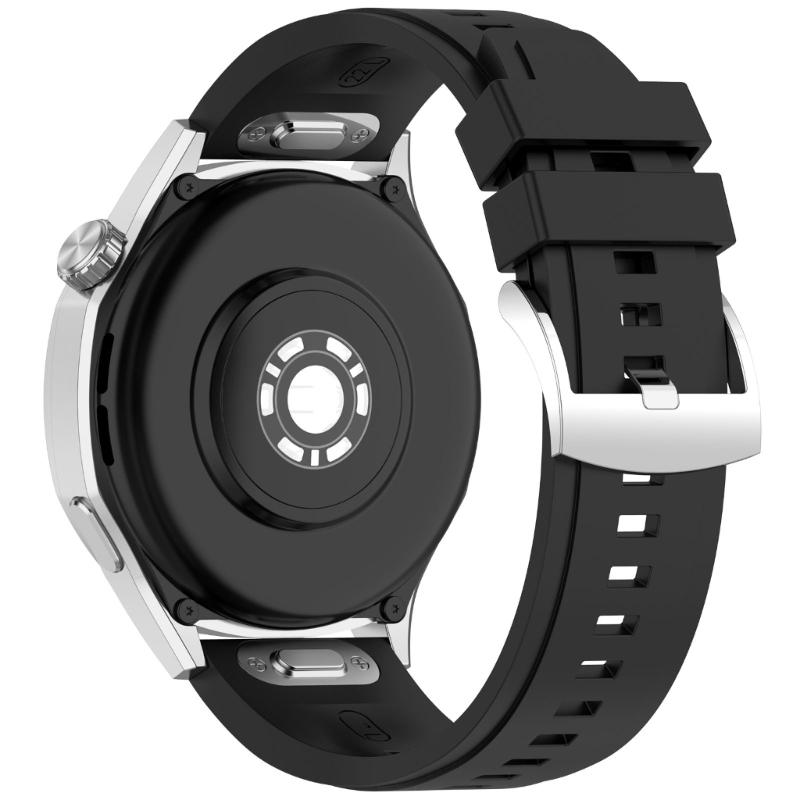Adjustable Soft Silicone Watch Straps 22mm Press Button Closure Waterproof Lightweight Watch Band for Watch GT6