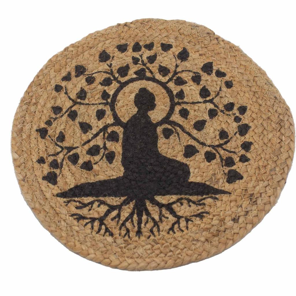 Jute Placemat 30cm Bodhi Tree Print