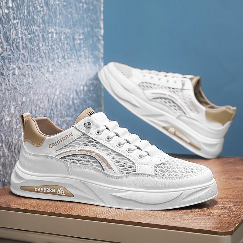 Herrenschuhe Vier Kann Tragen Low-Top Atmungsaktiv Lässig Flache Sohle Farblich Passend Herren Trend Modisch Und Bequem Tägliche Board-Schuhe