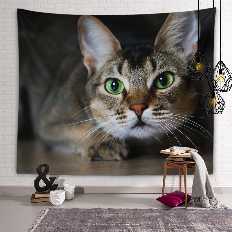 Cute Cat Tapestry Background Wall Art Decoration Wall Hanging Bedroom Dormitory Room Kawaii Home Decoration