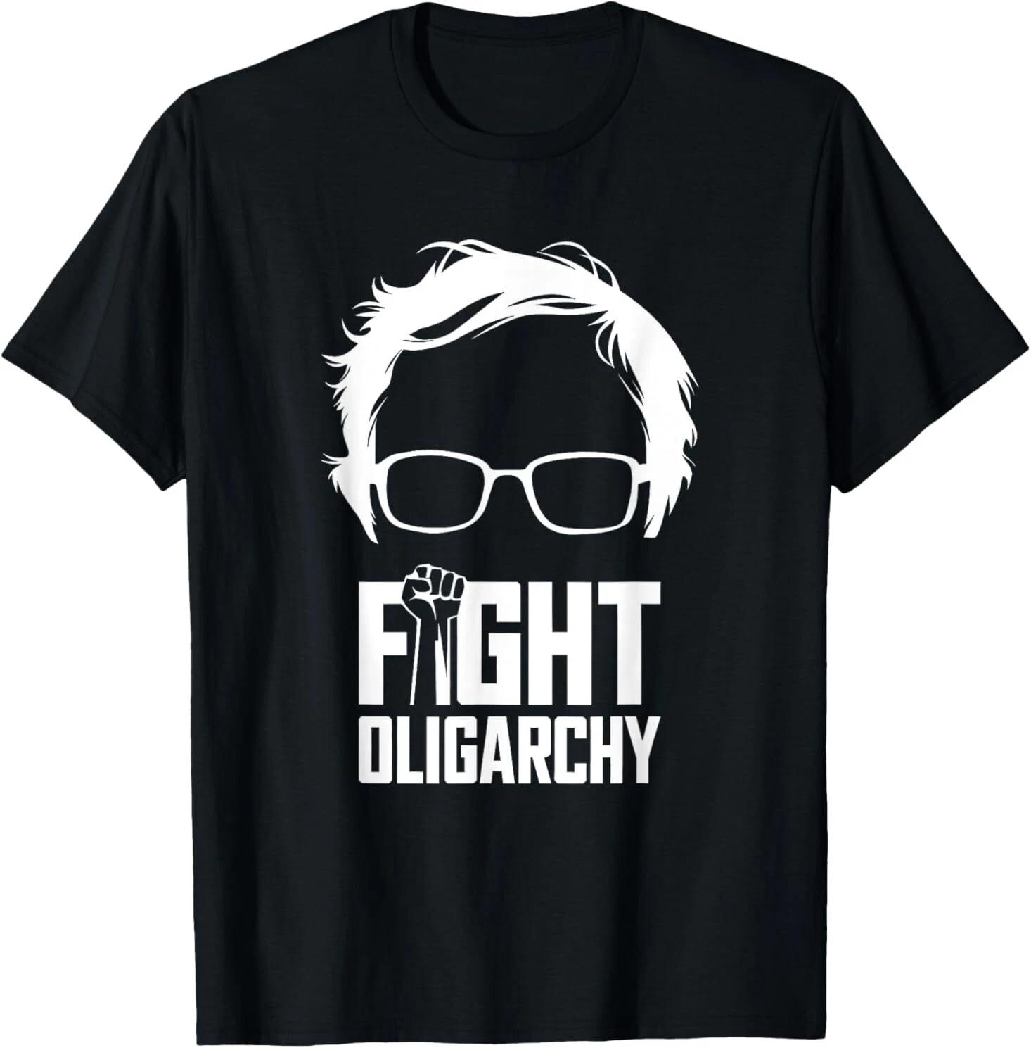 Fight Oligarchy, Protest & Resist with Bernie Sanders & AOC T-Shirt 3XL