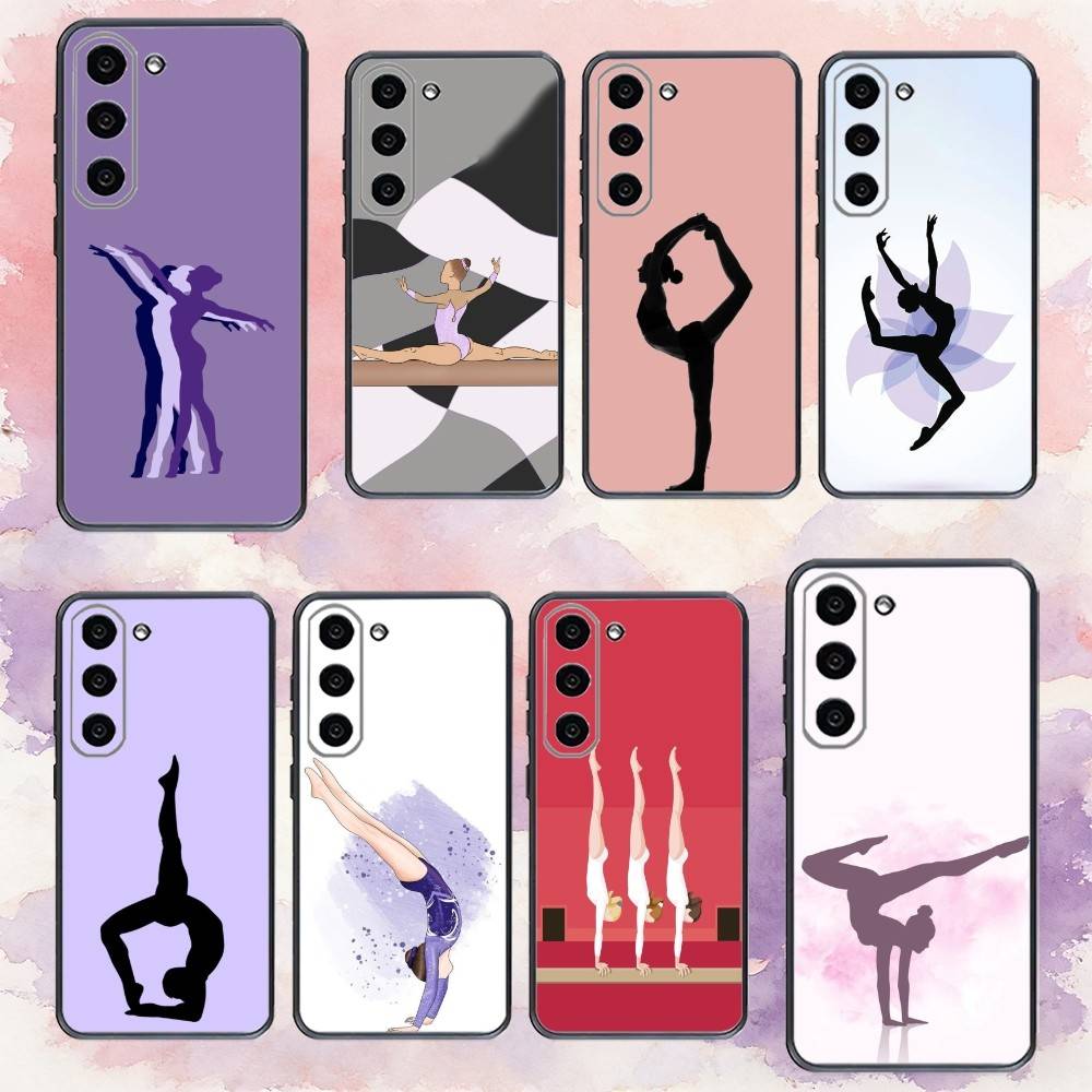 GYM Girl Gymnastic Phone Case For Samsung Galaxy A73,A72,A71,A70,A53,A52,A51,Others Soft Black Cover
