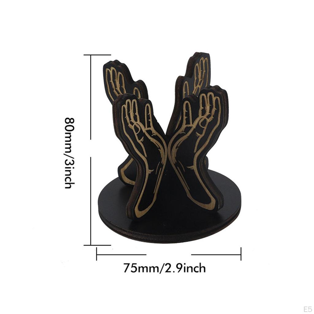 Crystal Stand Rack Wooden Holder Bracket Stone Shelf for Collectibles Egg