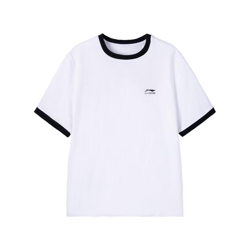 Li-Ning Fashionable Casual Versatile Breathable Comfortable Cultural Short Sleeve T-Shirt Women tops White AHSW862-1 M