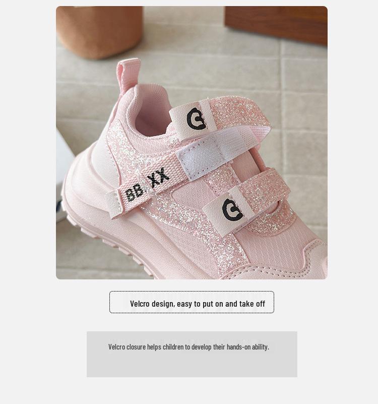 2026 Spring/Autumn Kids' Versatile Sports Shoes: Breathable Leather for Girls, Soft Sole for Boys