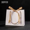 20pcs Pretty Paper Gift Bag Present Box For New Year Birthday Wedding Party DIY Gift Packaging Bow Handbag Christmas Gift Bags