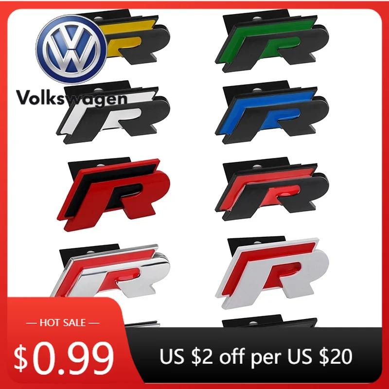 T322026 Hot VOLKSWAGEN Metal Car Badge Front Grill Emblem Rear Trunk Sticker for Volkswagen POLO Passat Santana Jetta Tiguan Sagita
