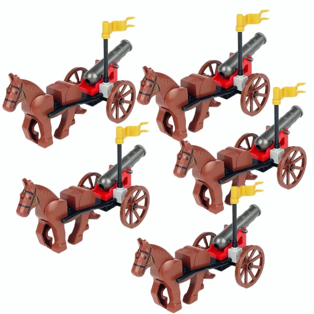 Medieval Castle Siege Weapons Building Blocks Siege Engine Cannon Car  Catapult Crossbow MOC Assembly Bricks Toys