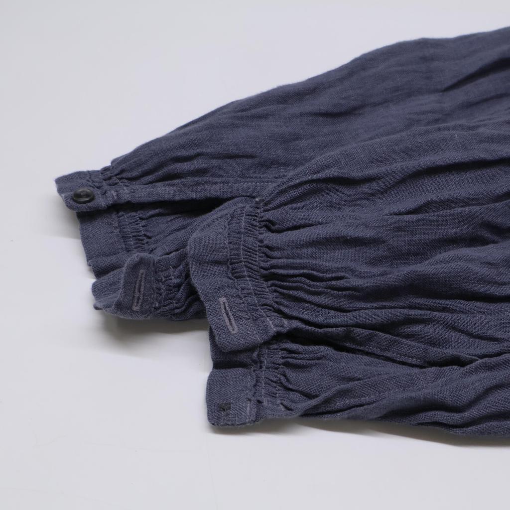 Veritecoeur VC-1658 Gathered Blouse Tops F blueUsed